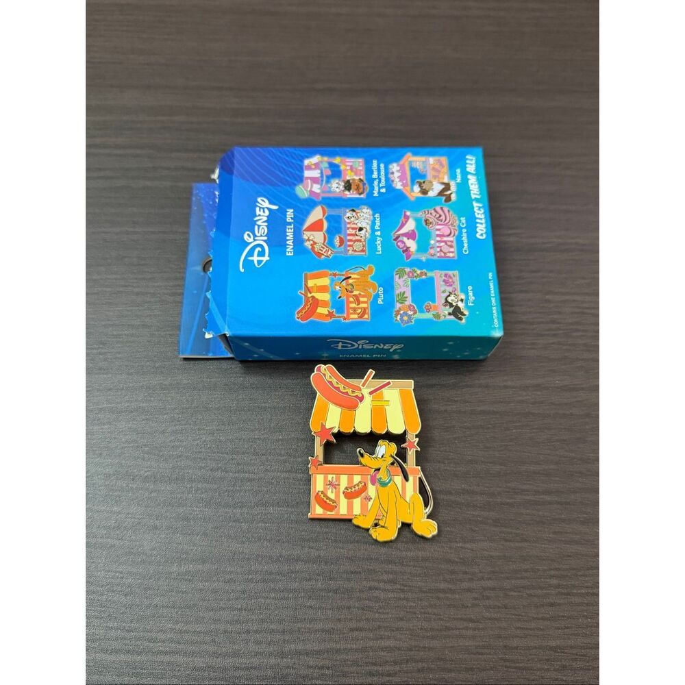 Disney Cats & Dogs Character Booth Stand Blind Box Enamel Pin - Pluto